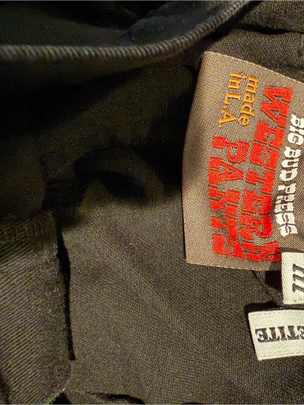 Big Bud Press Black Western Wide-Leg Pants Petite - Picture 3 of 3